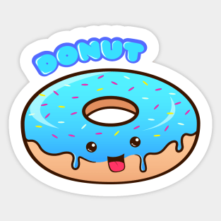 Blue Donut Sticker